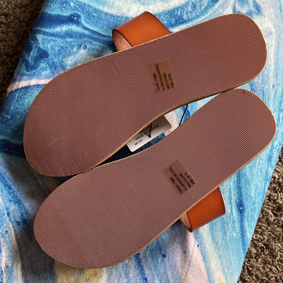 NWT Sz-9/10 Sun&sky BeachSandals Everyday TanSlides-Pair w/Shorts/Skirts/Dresses - Picture 7 of 12